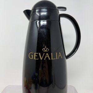 GEVALIA KAFFE 1 QUART Black Thermal Server Stainless Steel Lined Carafe